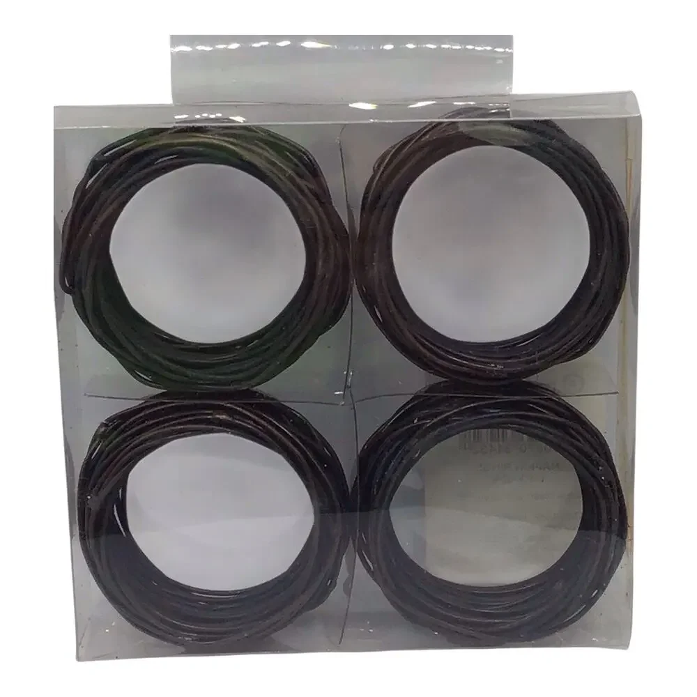 Home Target Brown Metal Woven Napkin Rings Set of 4 New
